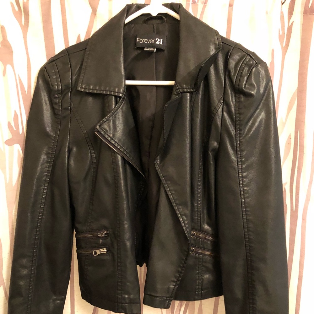 Faux leather jacket